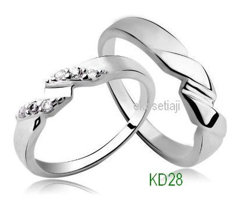 cincin tunangan cincin kawin pasangan couple cincin perak KD28
